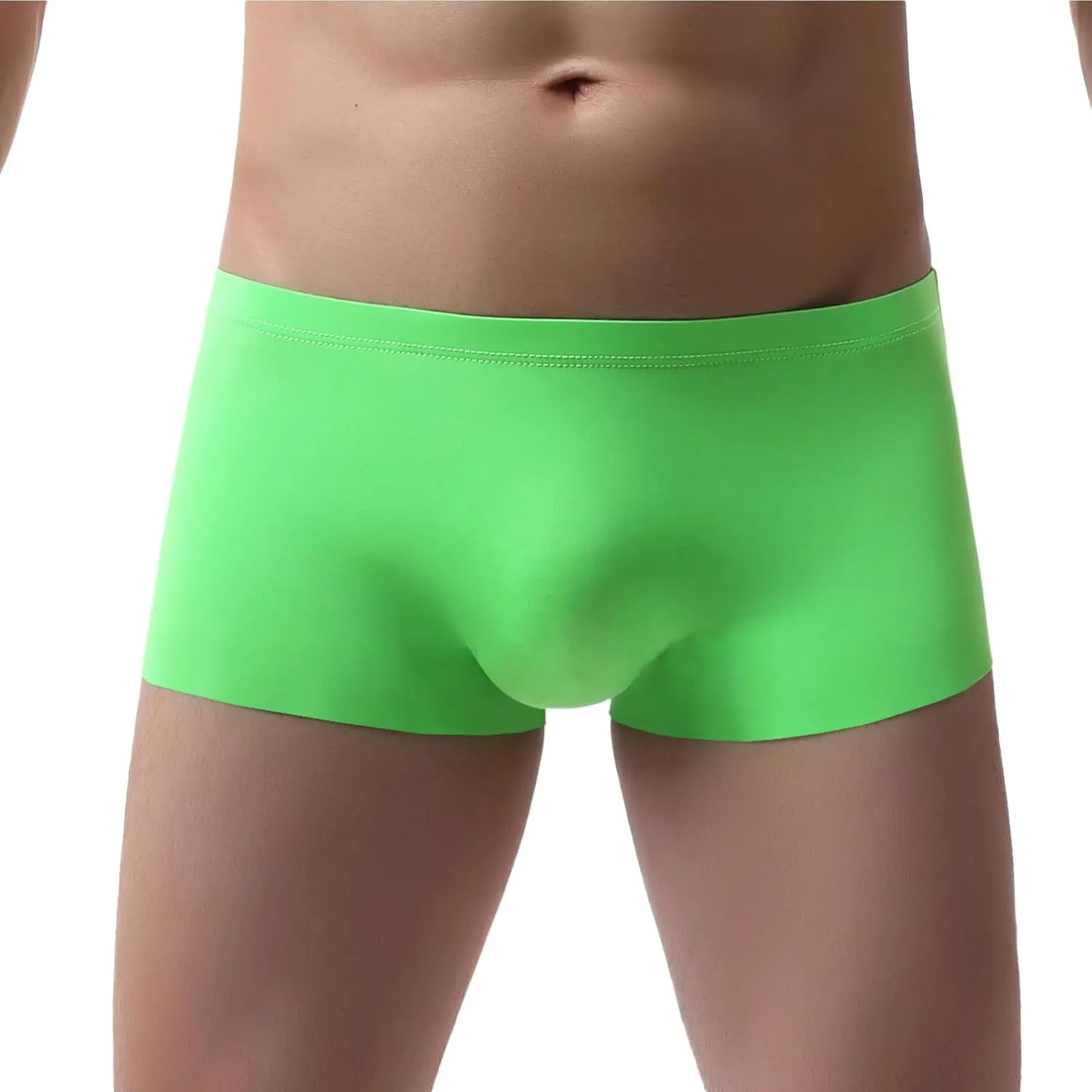 Men Underwear Men's Boxer Briefs Regular Long Spandex Knit Boxer