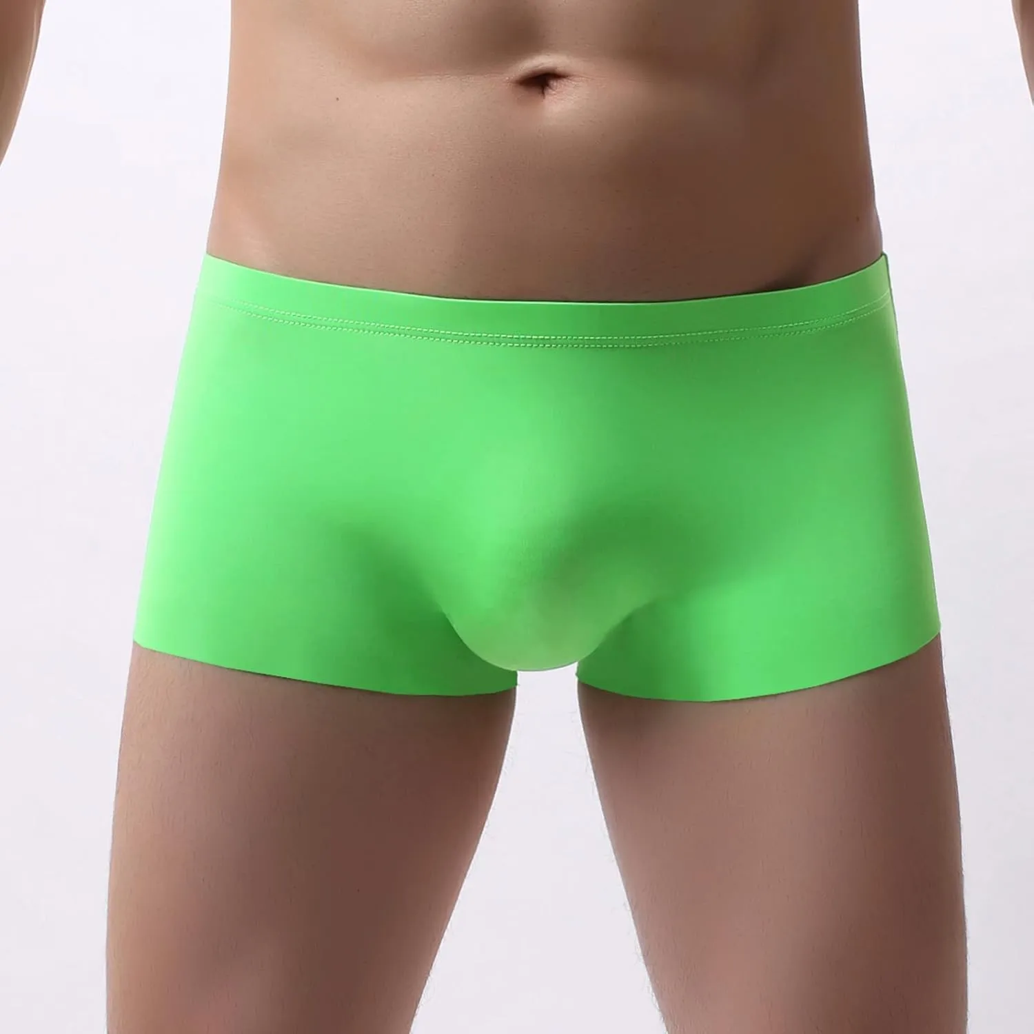 Men Underwear Men's Boxer Briefs Regular Long Spandex Knit Boxer
