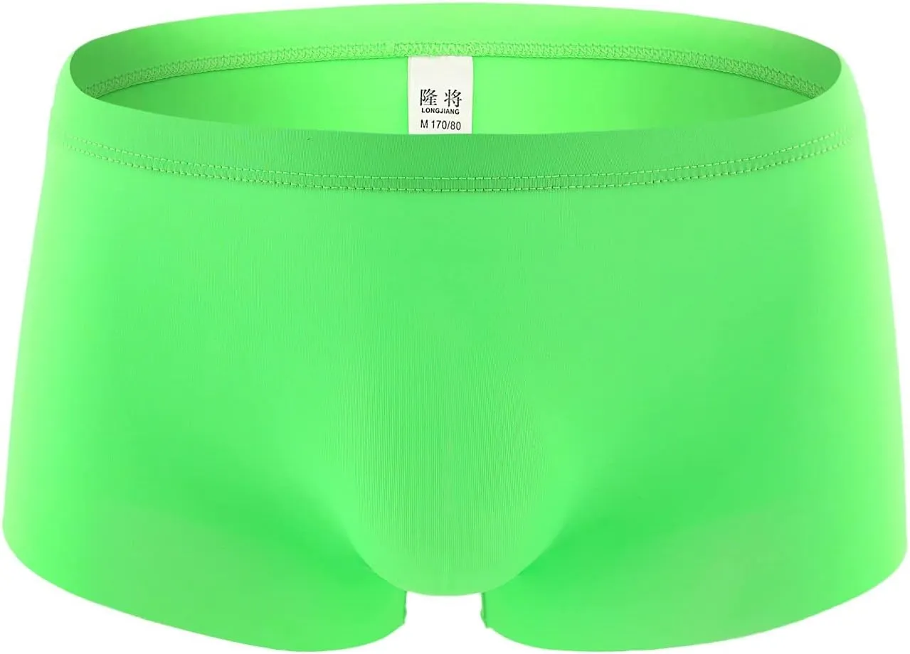 Men Underwear Men's Boxer Briefs Regular Long Spandex Knit Boxer