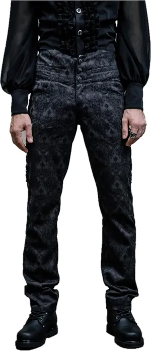 Men Victorian Gothic Vintage 3-Piece Suit Tailcoat Shirts Pants Set