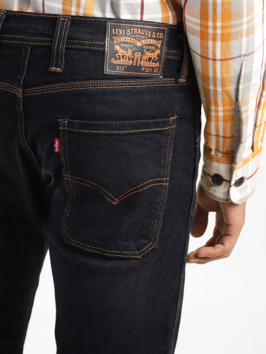 Men's 513 Black Slim Straight Fit Low Rise Jeans