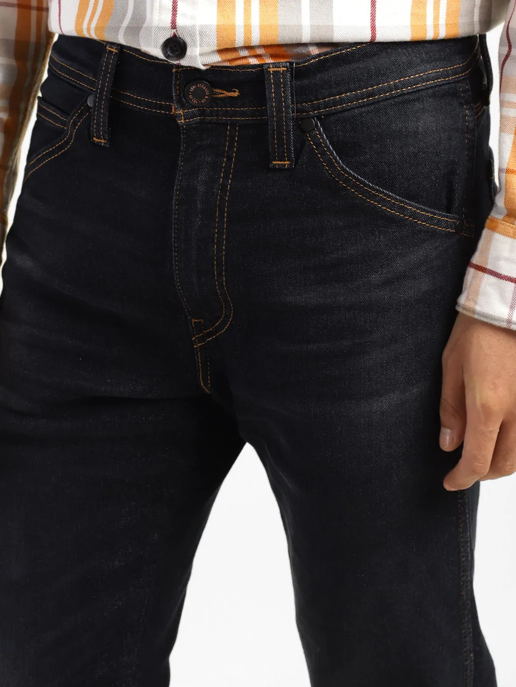 Men's 513 Black Slim Straight Fit Low Rise Jeans