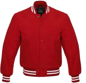 Men's Classic All Wool Varsity Jacket Baseball Style Premium Quality Winter Jacket