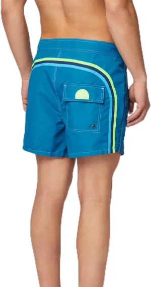Mens Fixed Waist Boardshort, Swim Trunks 14" Length 3" Inseam