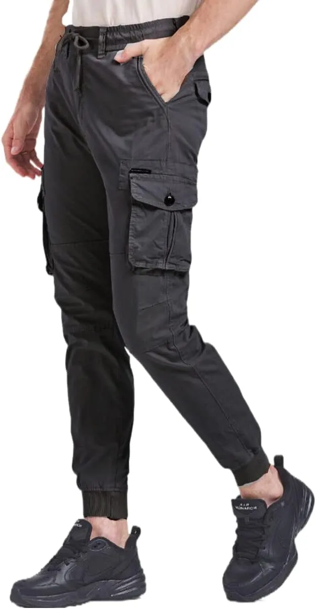 Men's Joggers Work Camo Chino Utility Combat Pants Trousers with Multi Pockets for Spring