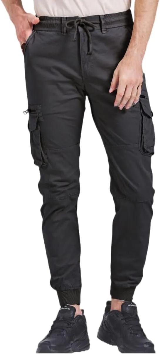 Men's Joggers Work Camo Chino Utility Combat Pants Trousers with Multi Pockets for Spring