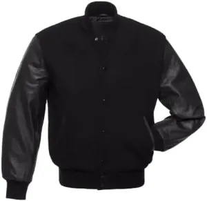 Men's Letterman Jackets Baseball Varsity Wool Body Genuine Leather Sleeves Bomber USA American Style Jacket