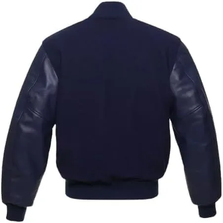 Men's Letterman Jackets Baseball Varsity Wool Body Genuine Leather Sleeves Bomber USA American Style Jacket