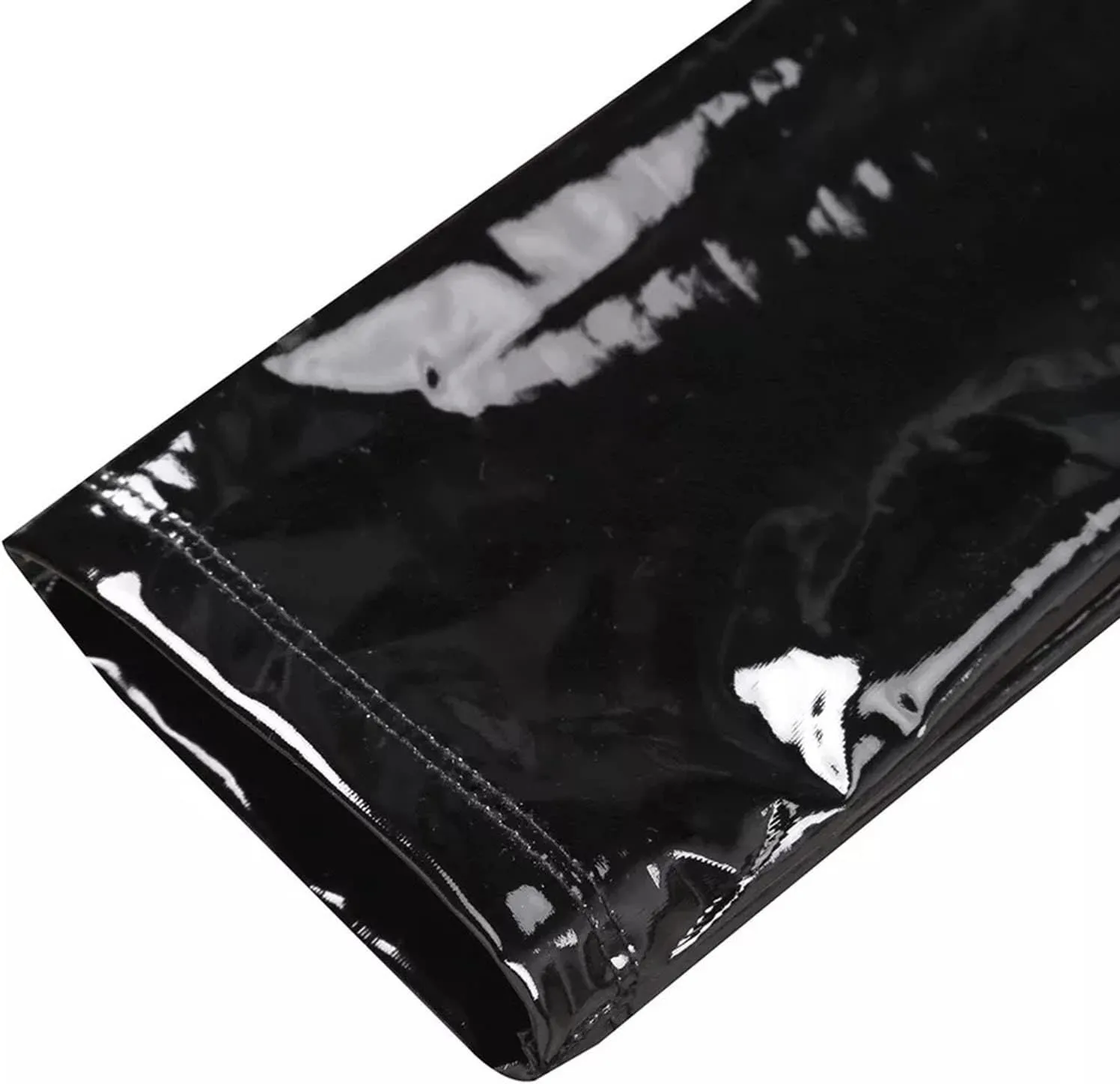 Mens Sexy Underwear Men Sexy Leather Shirt, Glossy PVC Leather Plus Size S-7XL Full Zipper, Shiny Latex Coat for Male