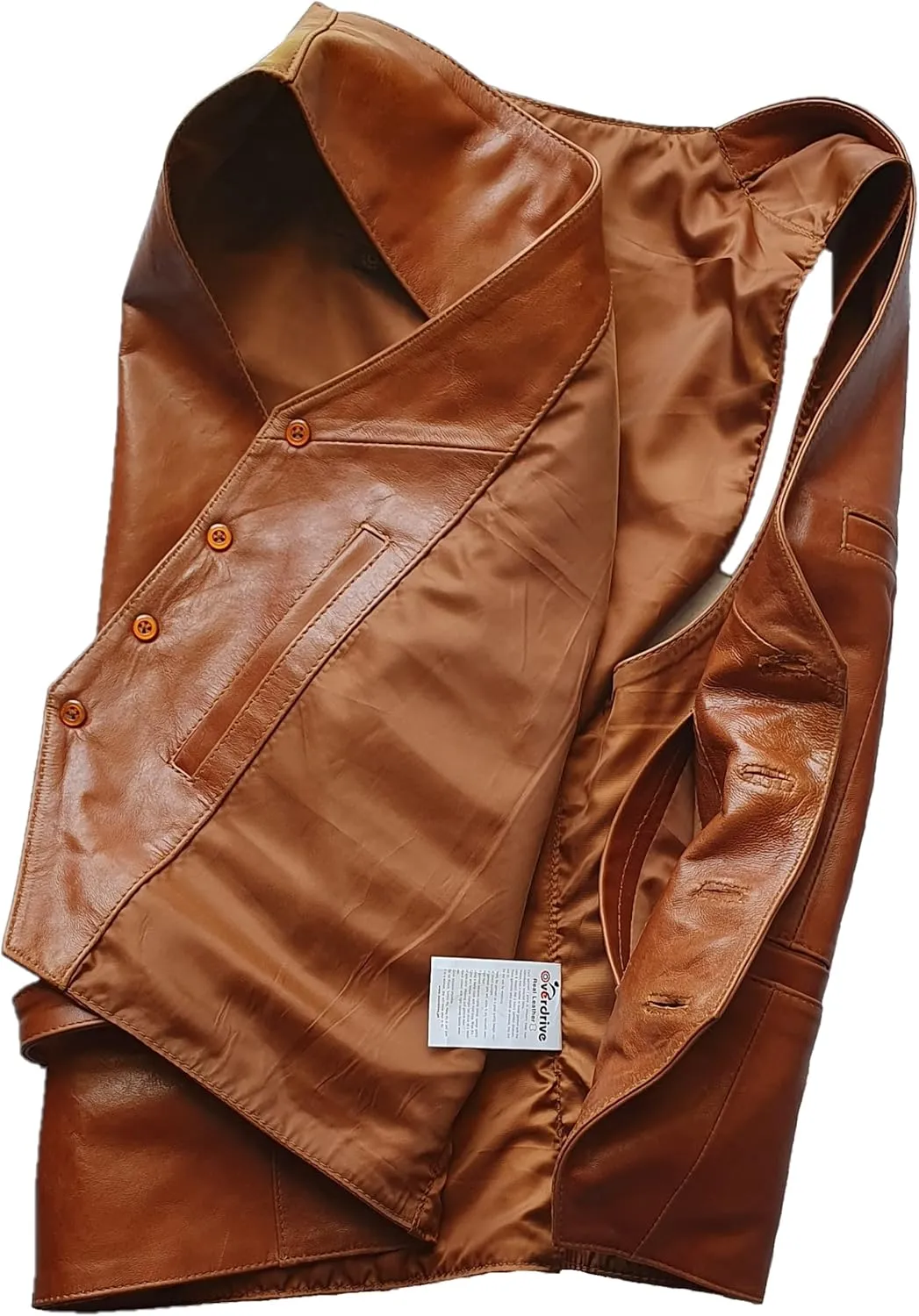 Mens Sheep Genuine Leather Casual Western Vintage Biker Motorcycle Cruise Riding Vest Waistcoat Conceal Gun Pockets