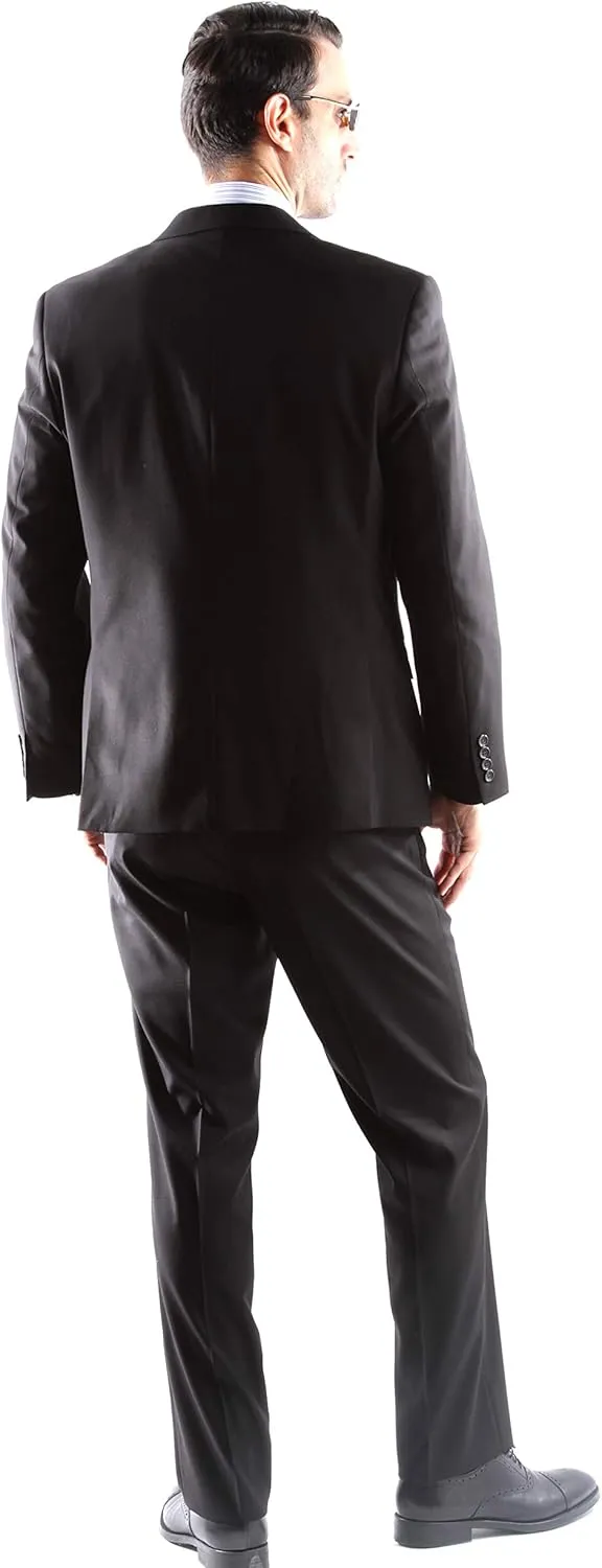 Men's Single Breasted 2 Button Extra Fine Slim Fit Dress Suit