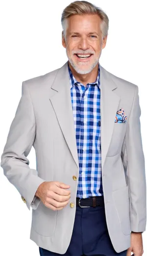 Men's Single Breasted Classic Oxford Regular Fit Blazer Formal or Casual Wear