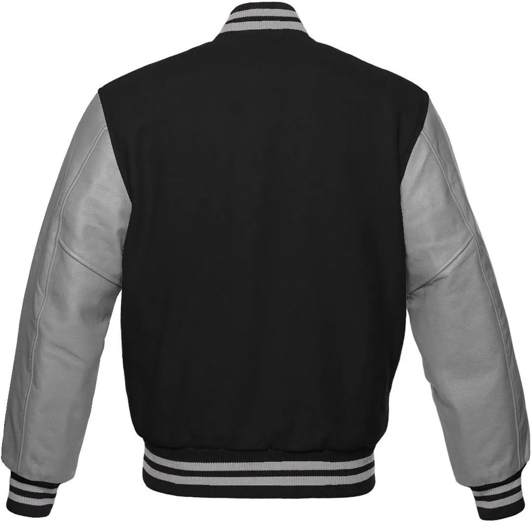 Men's Varsity Jacket Baseball Letterman Wool and Leather Premium Quality Basketball Jackets