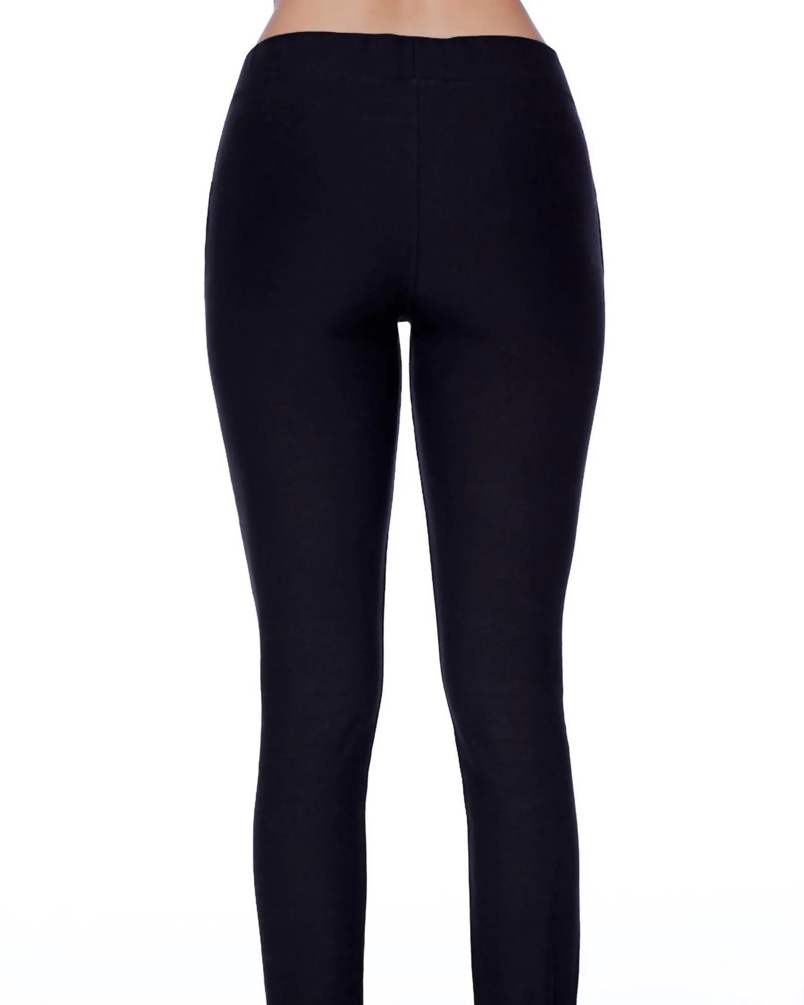 Mid Rise Leggings In Black | Black