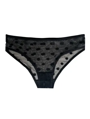 Midnight Polka Dot Mesh Bikini
