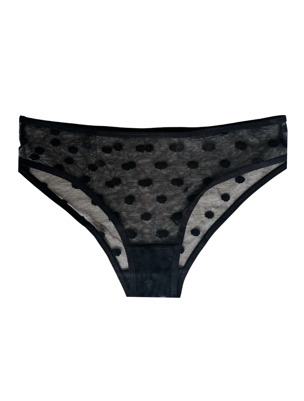 Midnight Polka Dot Mesh Bikini