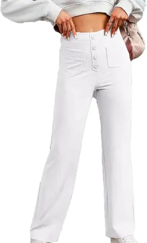 Miracharm Pants, Puliam Pants for Women, FlexiPants - Women's Casual High Waist Stretch Multiple Pockets Trousers