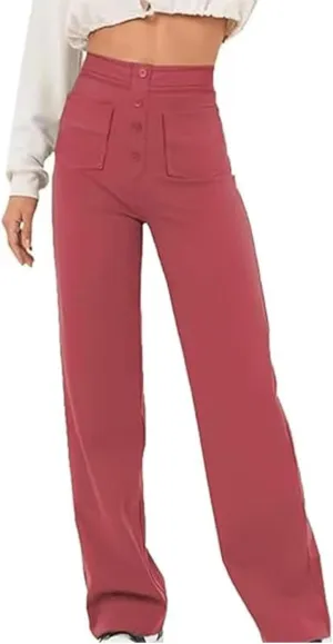 Miracharm Pants, Puliam Pants for Women, FlexiPants - Women's Casual High Waist Stretch Multiple Pockets Trousers