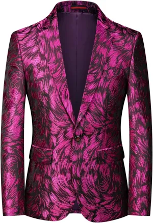 MOGU Mens Blazer Slim Fit Sport Coats for Daily Prom Party