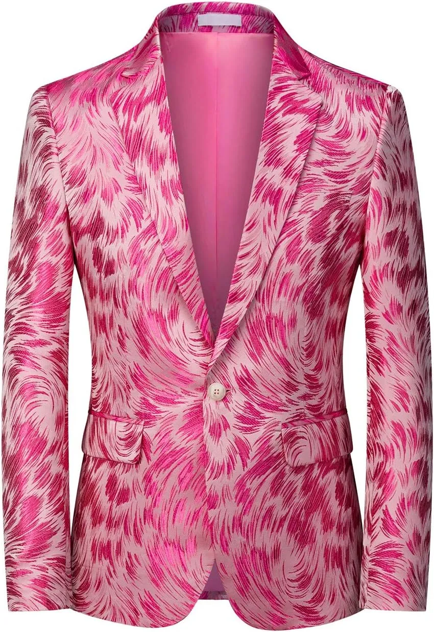 MOGU Mens Blazer Slim Fit Sport Coats for Daily Prom Party