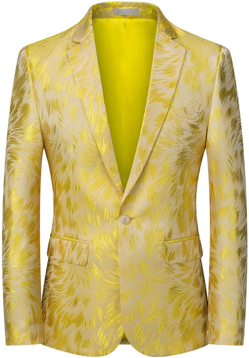 MOGU Mens Blazer Slim Fit Sport Coats for Daily Prom Party