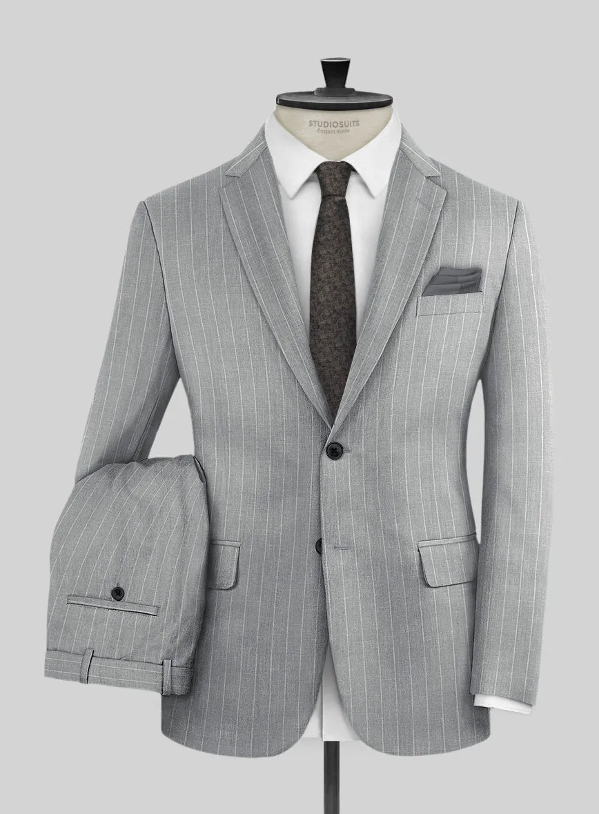 Napolean Genova Stripe Gray Wool Suit