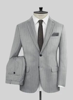 Napolean Genova Stripe Gray Wool Suit