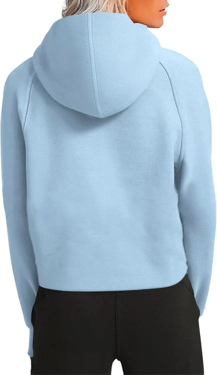 NEYOUQE Womens Warm Winter Long Sleeve 1/4 Zip Up Fleece Pullover Hoodies Sweaters Sweatshirts Fuzzy Coats with Pocket