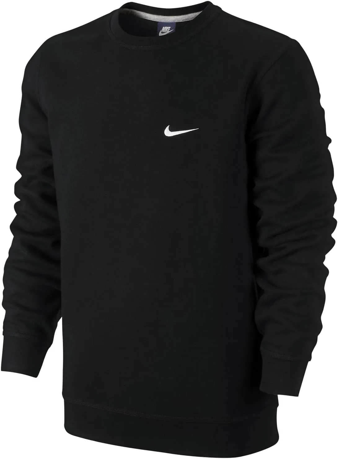NIKE Club Swoosh Crew Men's Sweat Shirt Black/White 611467-010