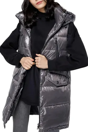 Orolay Womens' Down Vest with Stand Collar Thick Hooded Sleeveless Winter Coats