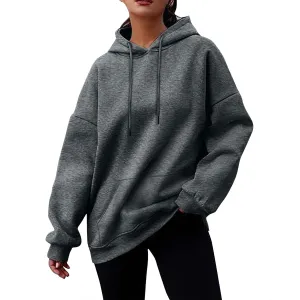 Oversized Hoodies For Women Trendy Long Sleeve Fall Sweatshirt Drawstring Drop Shoulder Tops With Pocket Fashion 2024