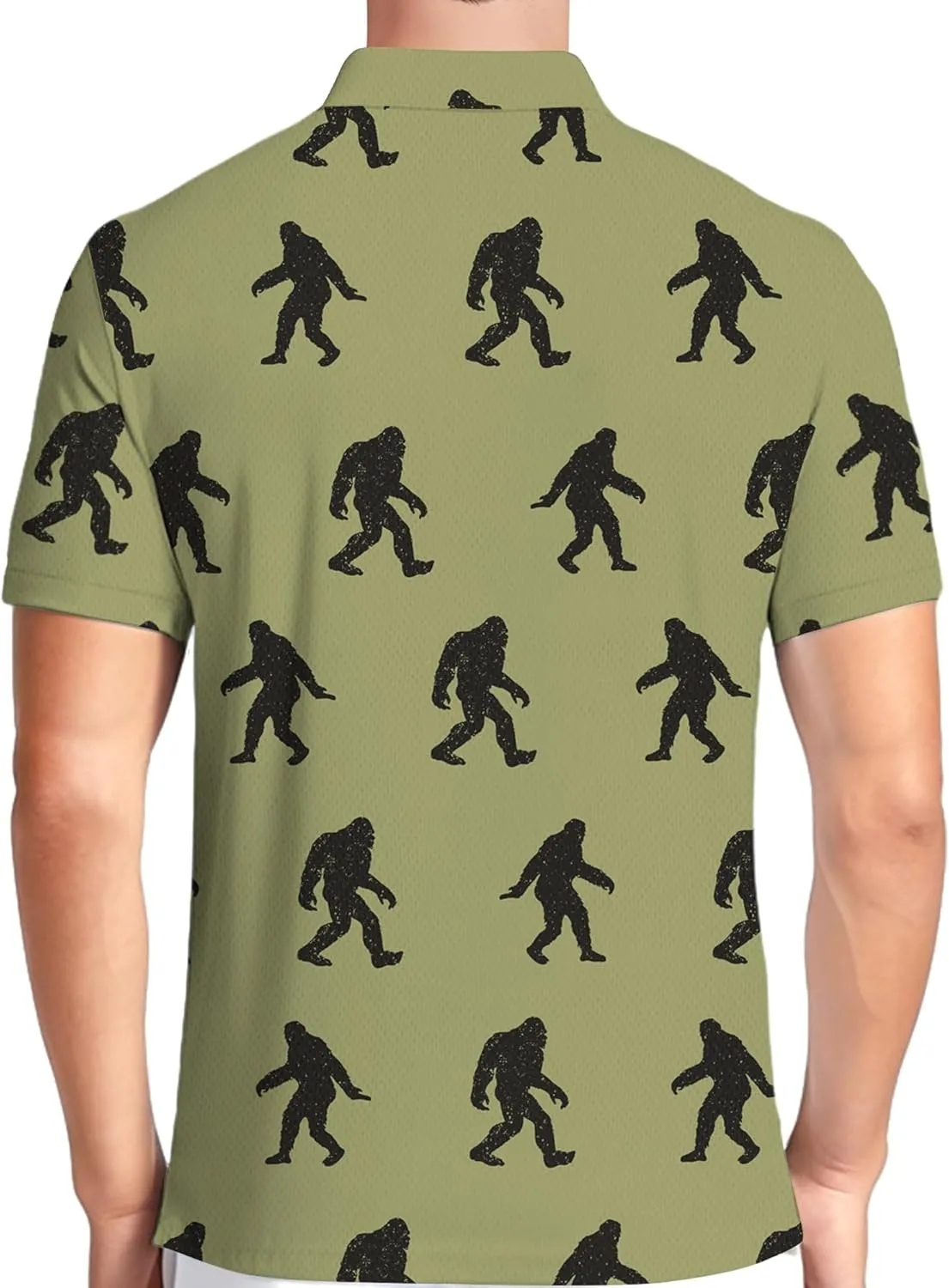 PAGYMO Golf Shirts for Men Crazy Hawaiian Print Funny Mens Polo Shirt