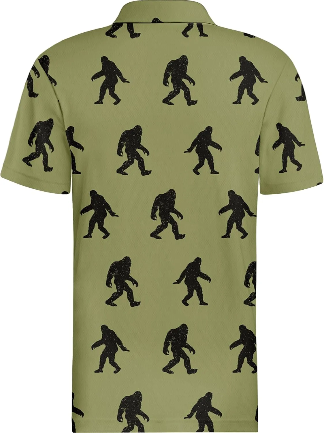 PAGYMO Golf Shirts for Men Crazy Hawaiian Print Funny Mens Polo Shirt