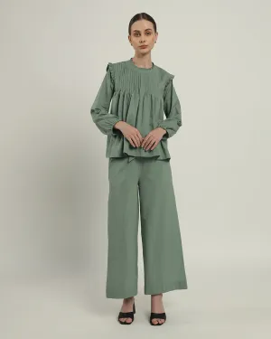 Pants Matching Set Mint Sleek Peplum Duo