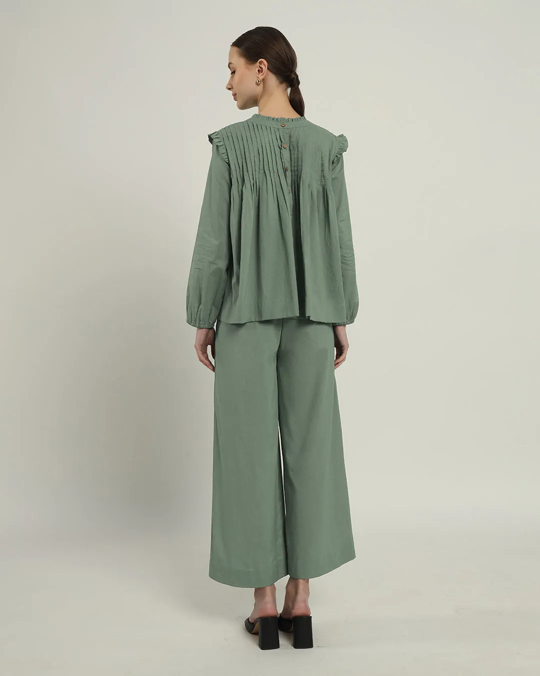 Pants Matching Set Mint Sleek Peplum Duo