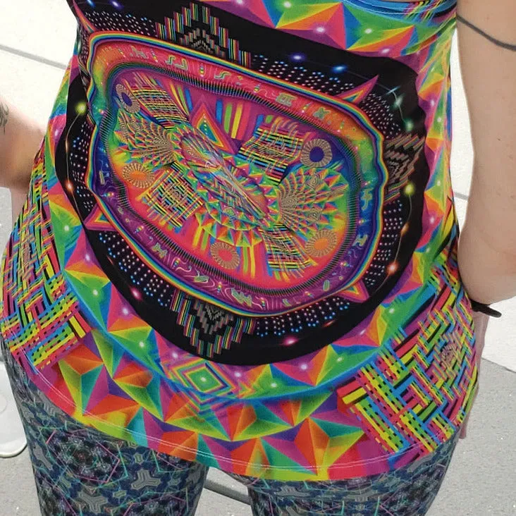 Psychedelic Tank Top (UV/RGB, Eco-Friendly, Womens, Racerback) | PSYTECH