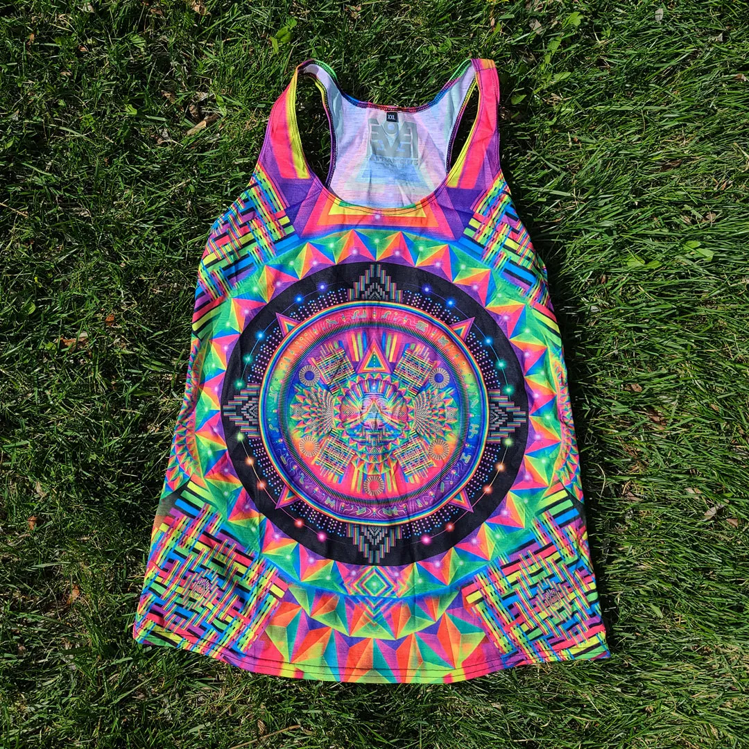 Psychedelic Tank Top (UV/RGB, Eco-Friendly, Womens, Racerback) | PSYTECH