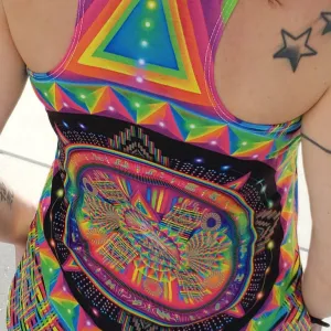 Psychedelic Tank Top (UV/RGB, Eco-Friendly, Womens, Racerback) | PSYTECH