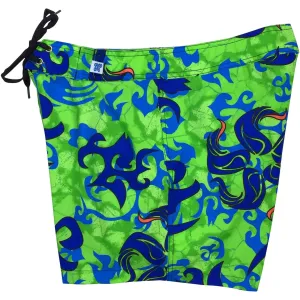 "Limelight" Board Shorts - Regular Rise / 5" Inseam (Green)