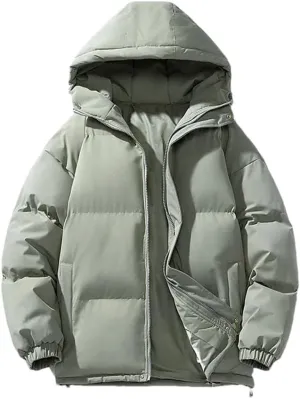 REHJJDFD Men Cotton-Padded Coats Men Puffer Jackets Outdoor Hooded Coat Casual Parkas Thick Warm Coat Men Jacket