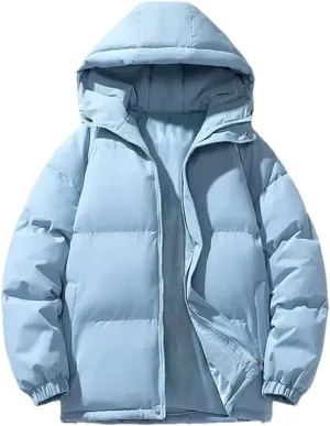 REHJJDFD Men Parkas Cotton-Padded Coats Men Puffer Jackets Outdoor Hooded Coat Casual Thick Warm Coat Men Jacket