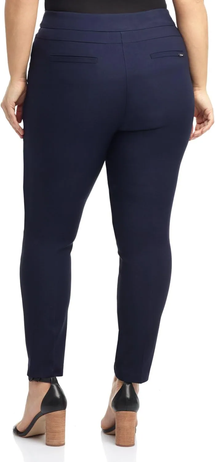 Rekucci Curvy Woman Ease into Comfort Skinny Plus Size Pant w/Tummy Control