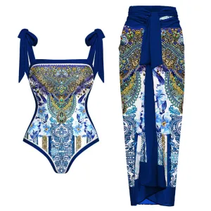 Rina - Reversible One-Piece Swimsuit with Tie-Shoulder Design