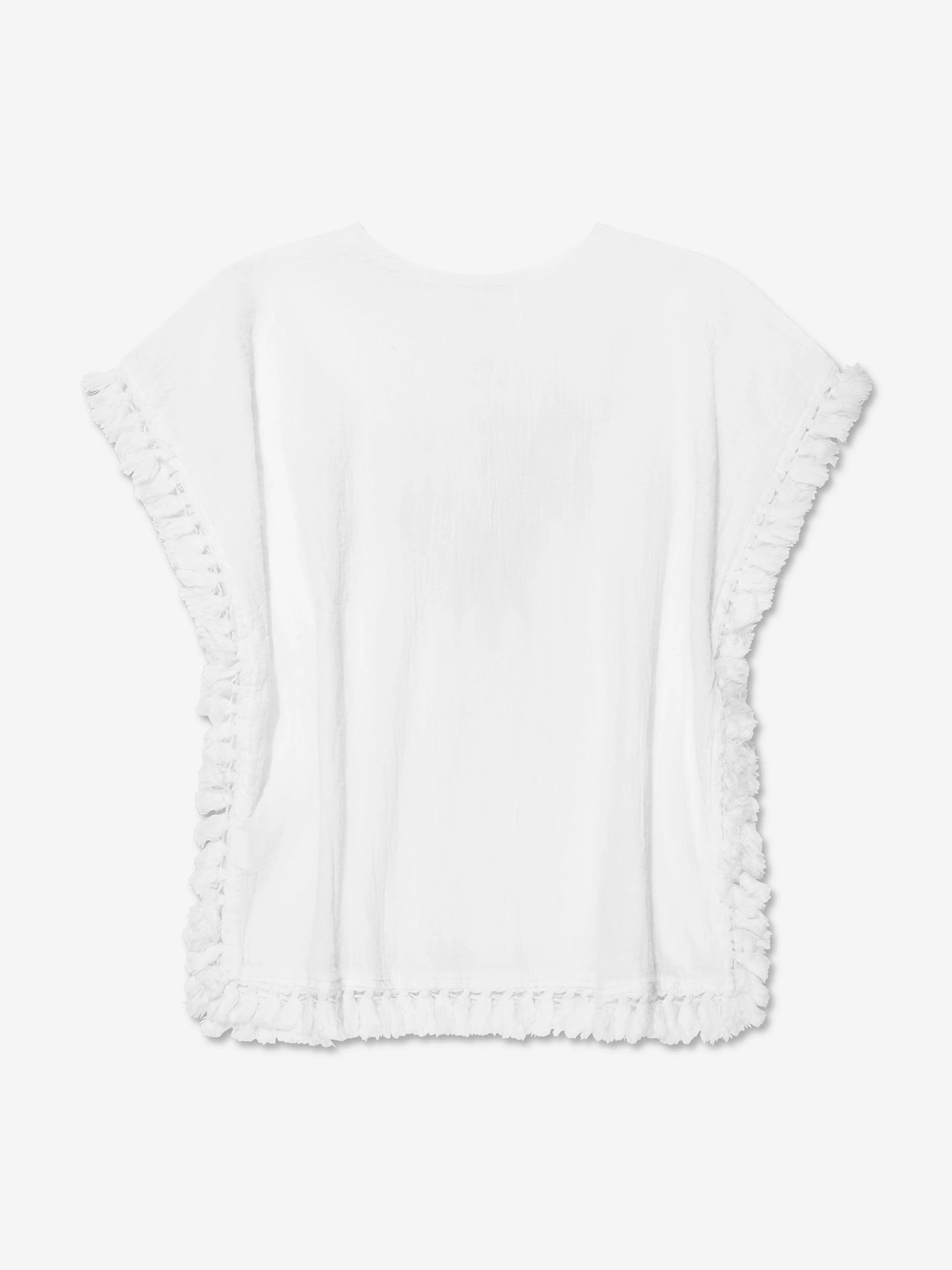 Selini Action Girls Tassel Kaftan in White