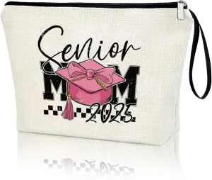 Senior Mom 2025 Graduation Proud Mom Of A 2025 Graduation Class of 2025 Grad Gift Graduation Decorations Travel Vacation Makeup Bag Women Congrats Graduate