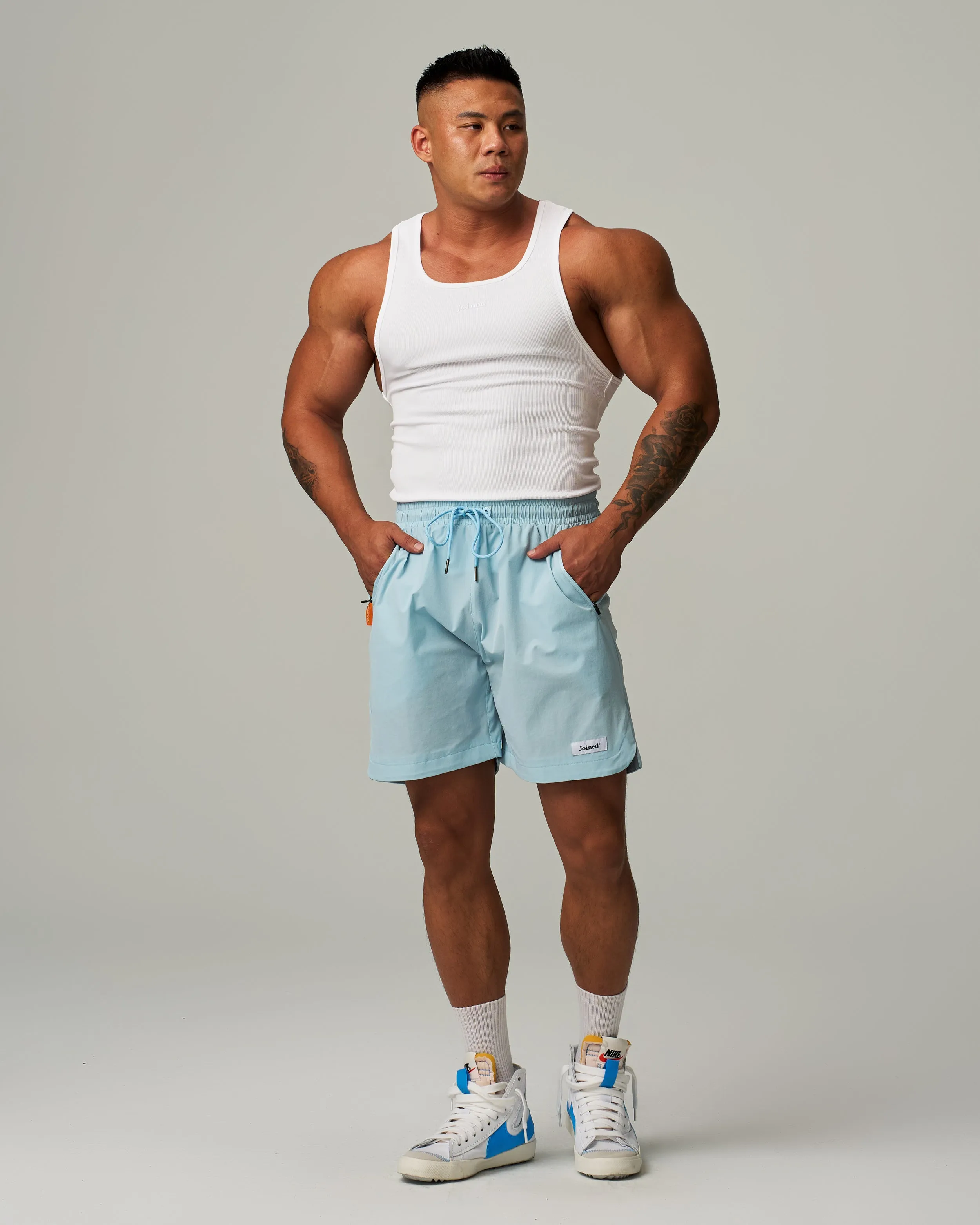 Side Slit Stretch Shorts