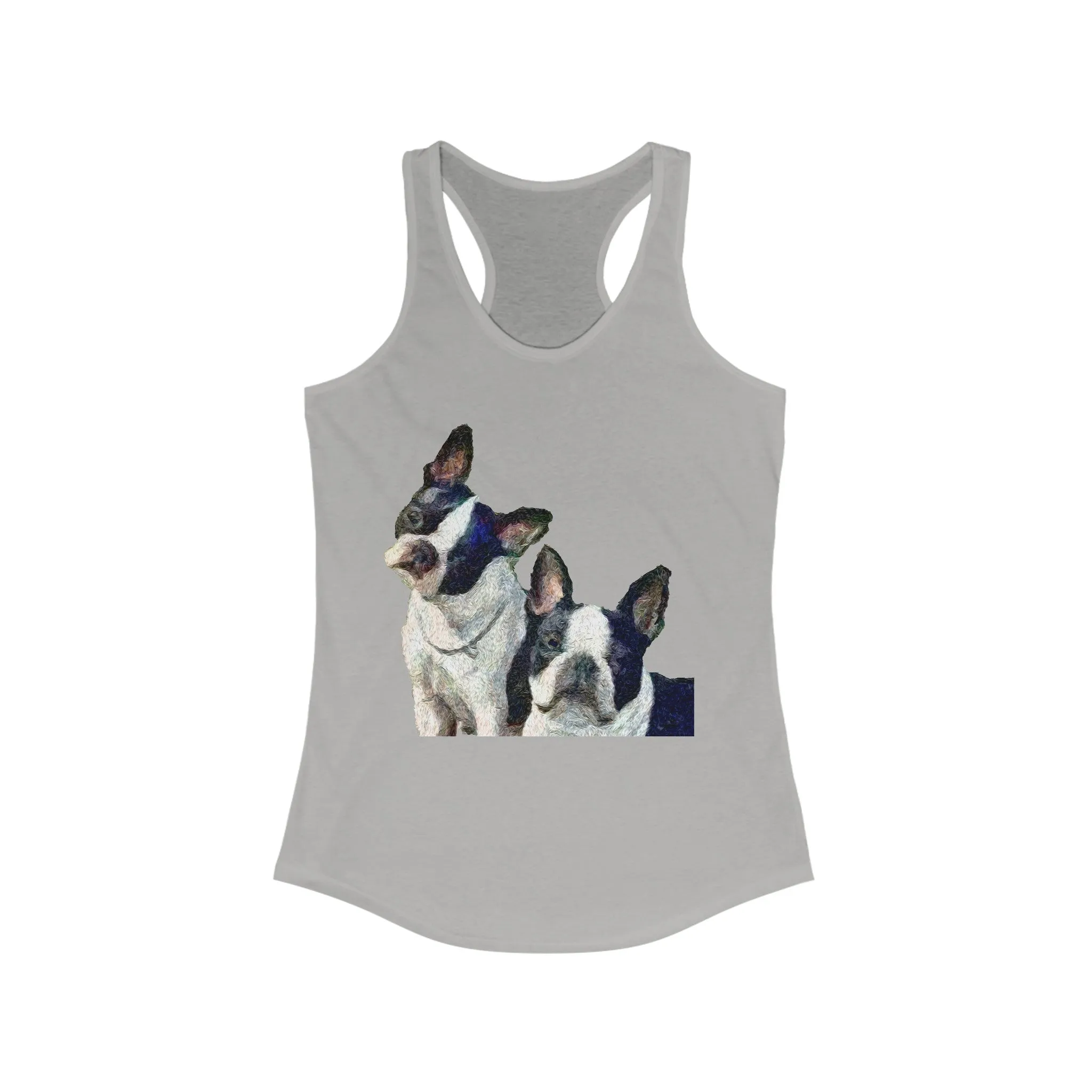 Skipper & Dee Dee: Boston Terriers Women's Racerback Tank