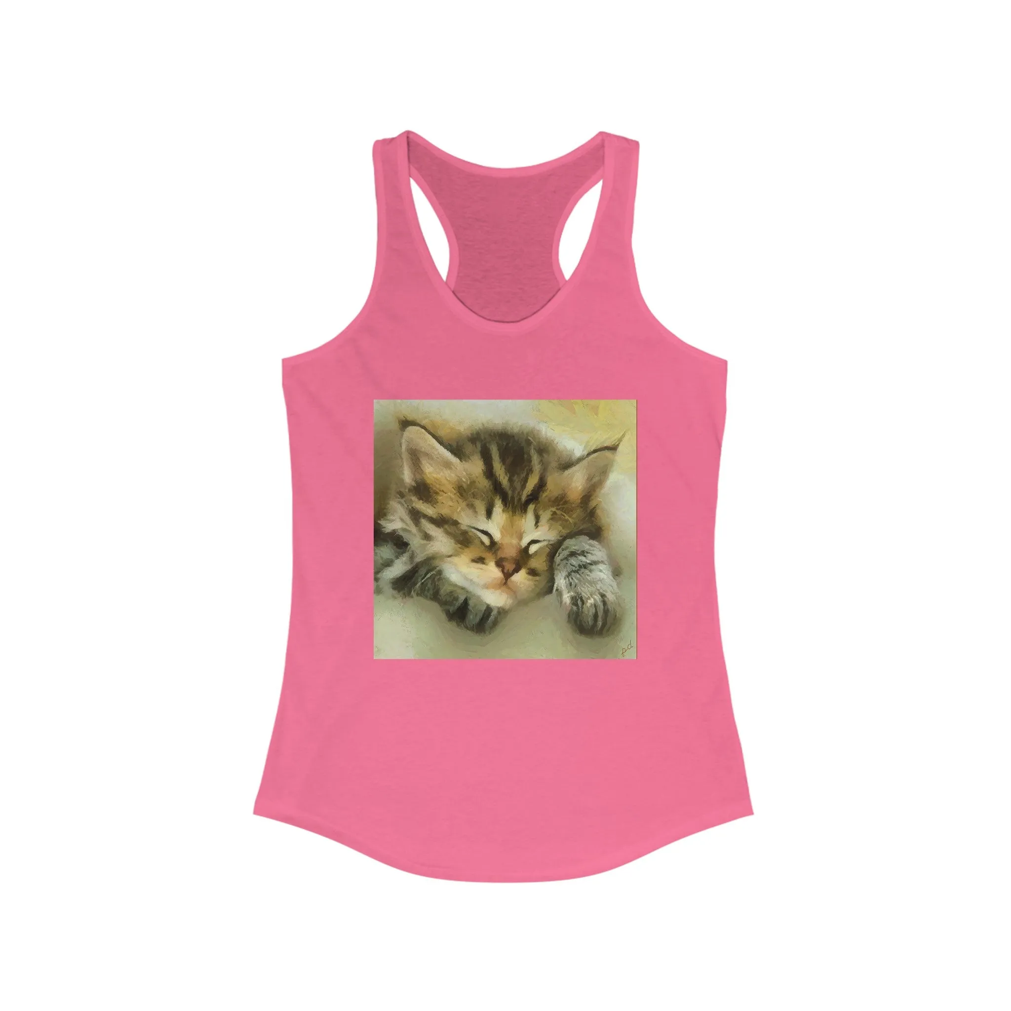 Sleepy Brucie the Cat - Women's Racerback Tank