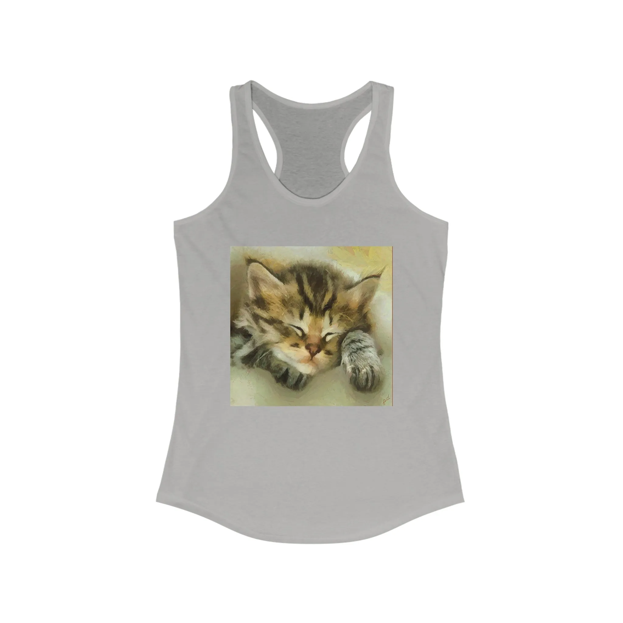 Sleepy Brucie the Cat - Women's Racerback Tank