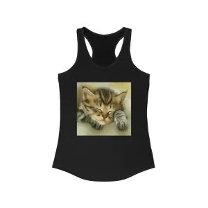 Sleepy Brucie the Cat - Women's Racerback Tank